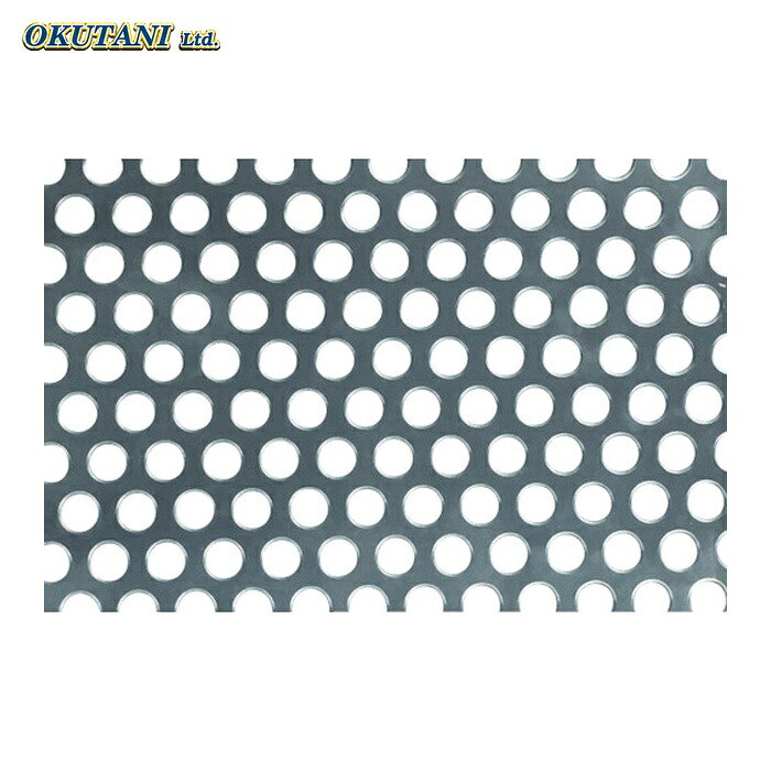 OKUTANI 奥谷金網 アルミパンチングメタル 1.5T&times;D10&times;P15 1000&times;1000 (1枚) PM-AL-T1.5D10P15-1000X1000｜工具ランド