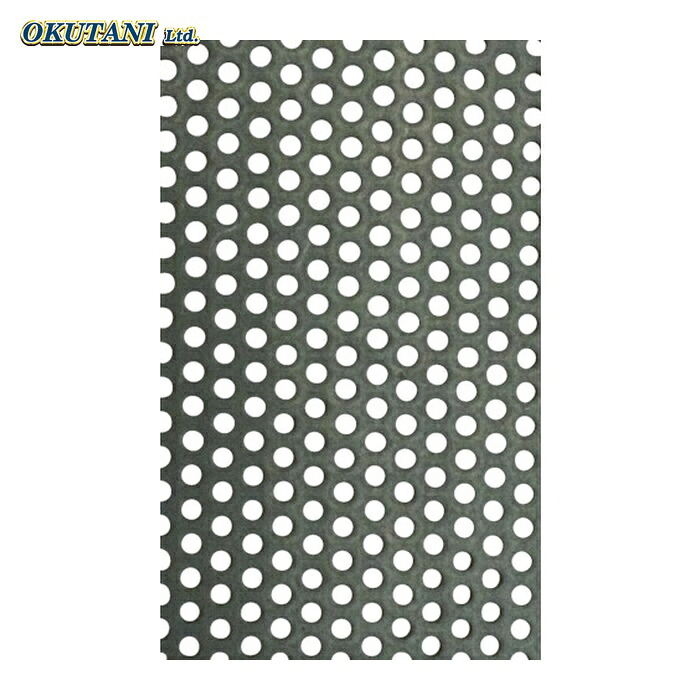 OKUTANI 奥谷金網 鉄パンチングメタル 2.3TXD10XP15 914X914 (1枚) PM-SPH-T2.3D10P15-914X914