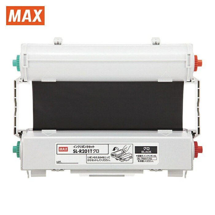 マックス MAX SL-R203T ビーポップ CPM-200用インクリボンカセット SL-R203Tアカ 50m巻 (1個)