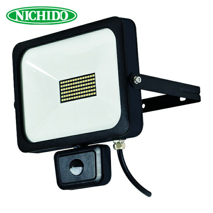 日動工業 NICHIDO SLS-F50W LEDセンサーライト フラットセンサーライト 50W 屋外型 4500Lm (1台)