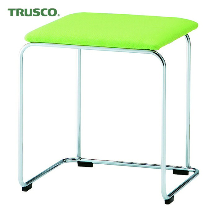 トラスコ TRUSCO スツール ビニールレザー張 リーフグリーン (1脚) STVL-400S-GR