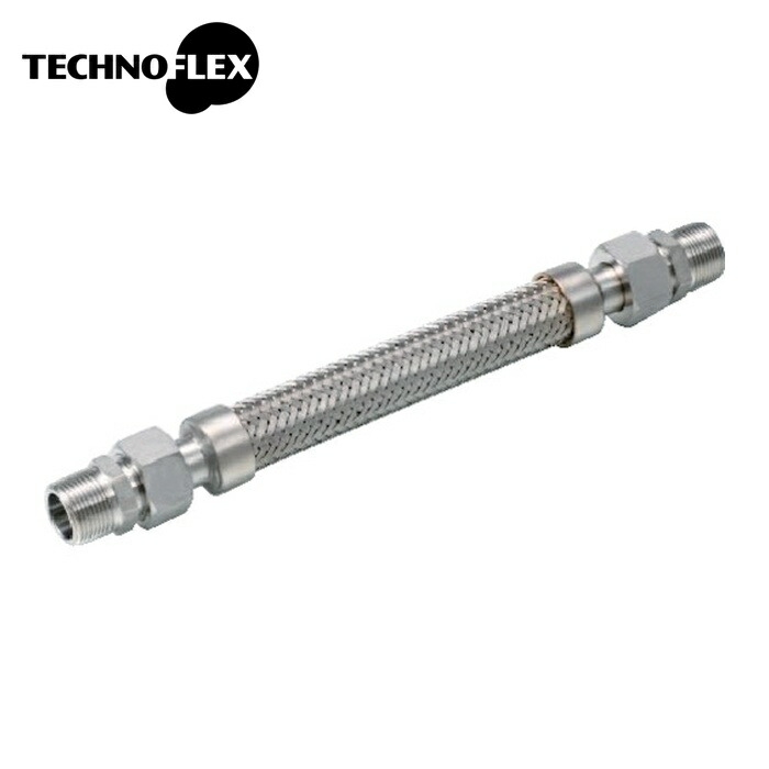 テクノフレックス S225T-25AX500L MXM 304SS 袋ナット・アダプター型フレキシブルホース S225T-25AX500L オス x オスアダプター304SS (1本)