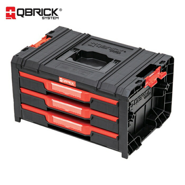 QBRICK 見まわる モバイルツールボックス  QBRICK PRO  抽き出し手合い(3段) (1個) SKRQPROD3B2CZAPG003