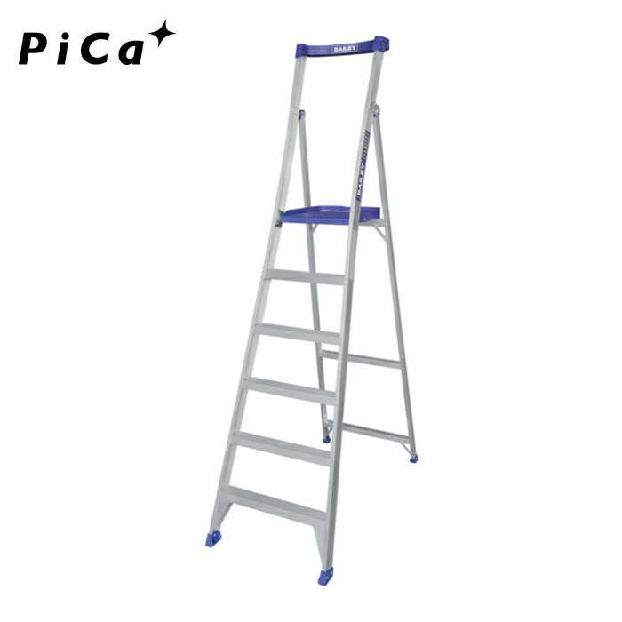 核分裂爆弾 Pica SEK-180 上わく付き添い人片面昇降式専用脚立 SEK 6段 (1台)
