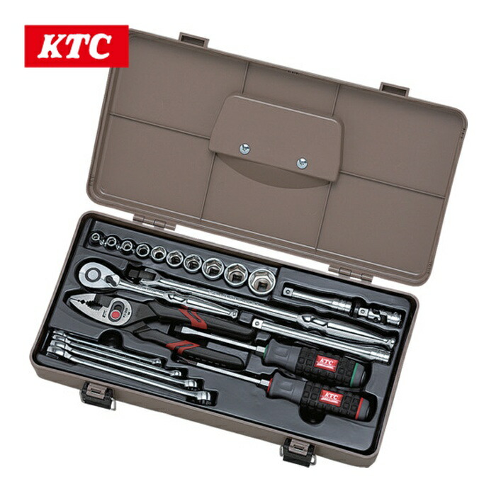 KTC 京都機械工具 SK3220P 工具セット(片開きプラハードケース)[22点] (1S) 22,028円