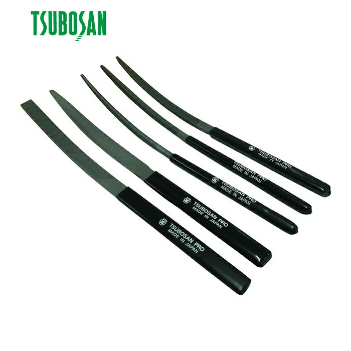ツボサン TSUBOSAN STS05-02 プロヤスリ 舟型 5本組 セット 中目 (1S)