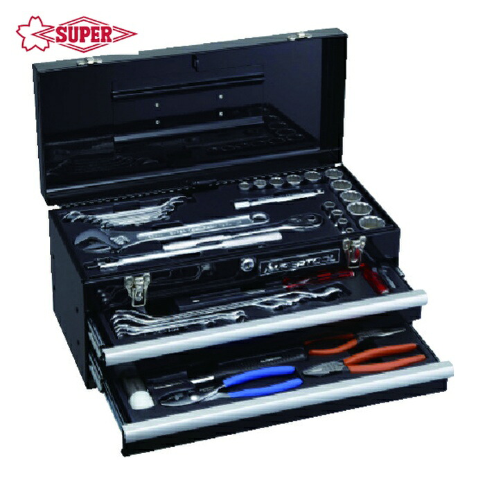 スーパーツール S7000DS プロ用デラックス工具セット(2段引き出し) (1S)