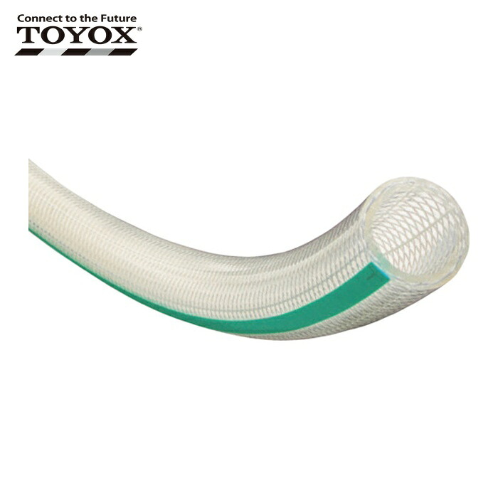トヨックス TFB-8-100 食品用耐熱 耐圧ホース トヨフーズホース 内径8mm&times;外径13.5mm 長さ100m TFB-8-100 (1巻)｜工具ランド 34,041円