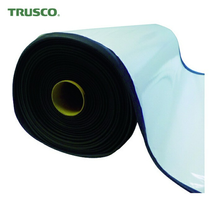 トラスコ TRUSCO ねばり着くEPDM海綿質渦状文 ねばり着く磁気テープ付 5粍厚 幅1000mmX10m (1巻) TAFLT-5-10100