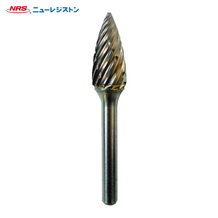 NRS ニューレジストン TCBSTL6800 超硬バー トンガリd-steelカット 刃径12×刃長25×軸径6×軸長45 ロー付 (1本)