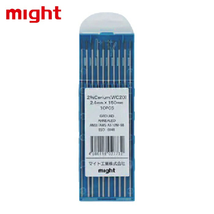 マイト工業 TG-152S セリウム入電極2.4mm×150mm(10本) (1S)