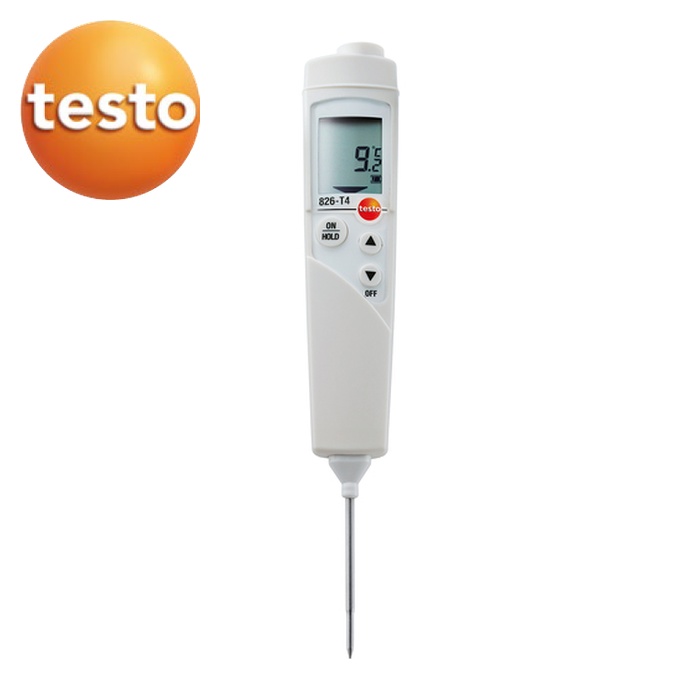 テストー 食料雑貨類用赤外放射線熱度計 testo 826-T4 (1個) T826-T4