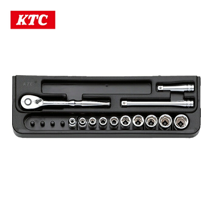 KTC 京都機械工具 TB210B 6.3sq.ソケットレンチセット(13点) 差込角1/4インチ (1S)
