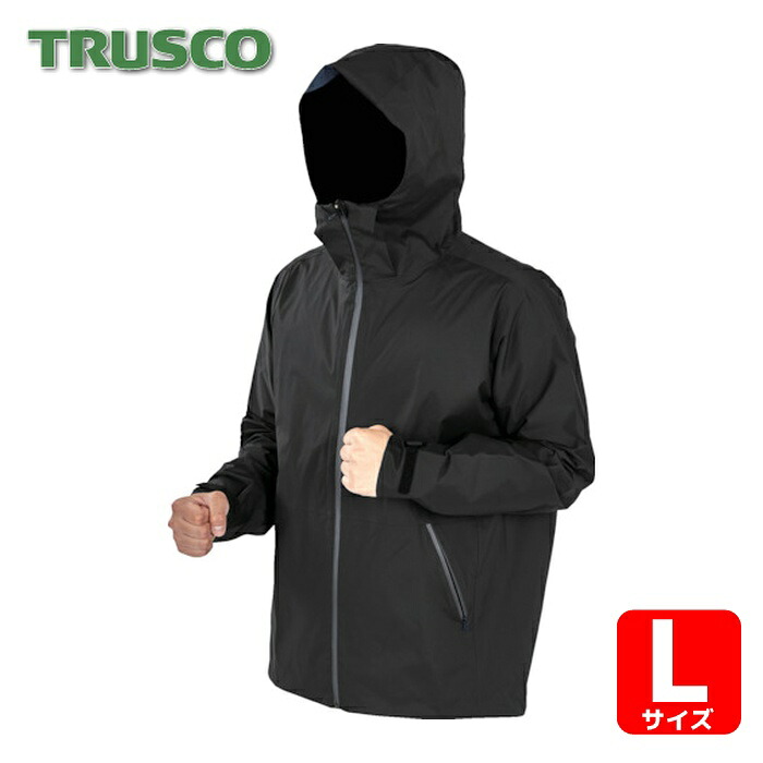 トラスコ TRUSCO 高耐候・軽量ストレッチレインウェア ブラック L (1着) TRESWL-BK|工具ランド
