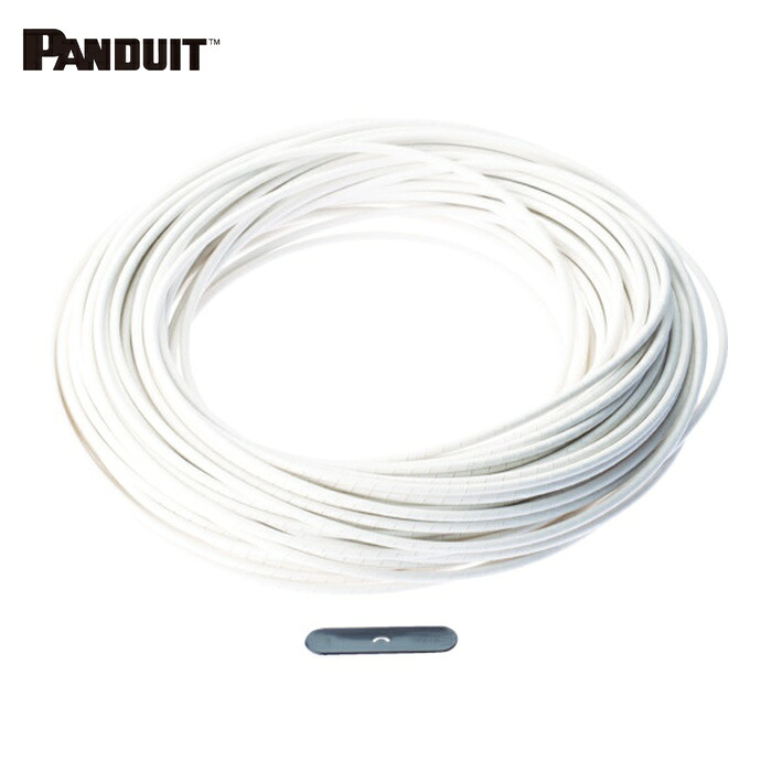 パンドウイット PANDUIT T100FR-CY スパイラルラッピング 難燃性ポリエチレン(UL94V-0) 白 (1巻)|工具ランド
