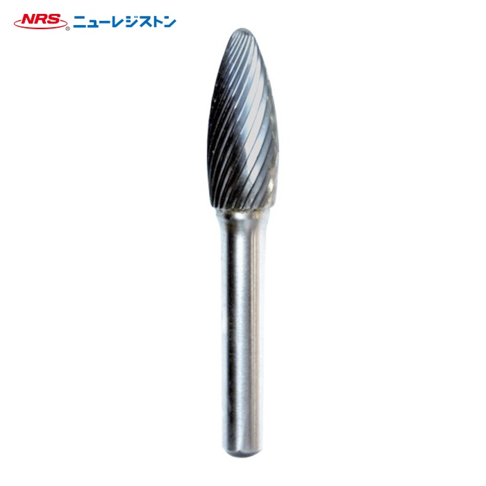 NRS ニューレジストン TCBT5600-8 超硬バー 楕円sカット 刃径12×刃長32×軸径8×軸長45 ロー付 (1本)