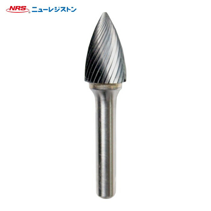 NRS ニューレジストン TCBT6900 超硬バー トンガリsカット 刃径16×刃長25×軸径8×軸長45 ロー付 (1本)