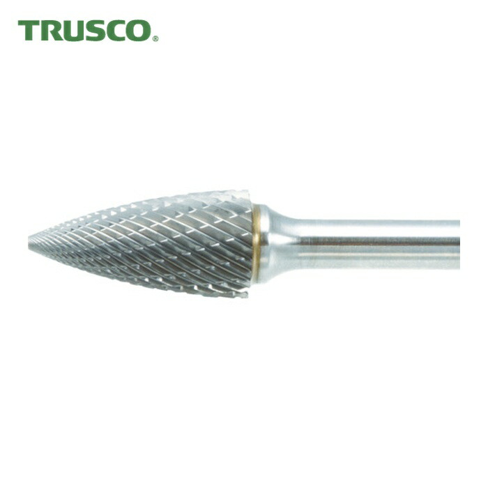 トラスコ TRUSCO 超硬バー トンガリ型 Φ12.7X刃長25X軸6 ロング シングル (1本) TB4C127SL150