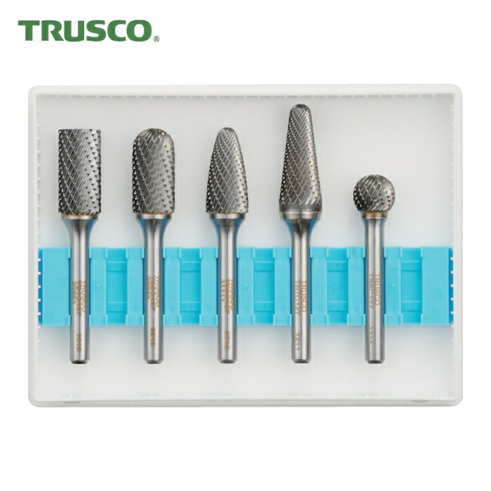 トラスコ TRUSCO 超硬バーセットCシリーズ 軸6mm 刃径12.7mm 5本セット (1S) TB-C127-5S|工具ランド
