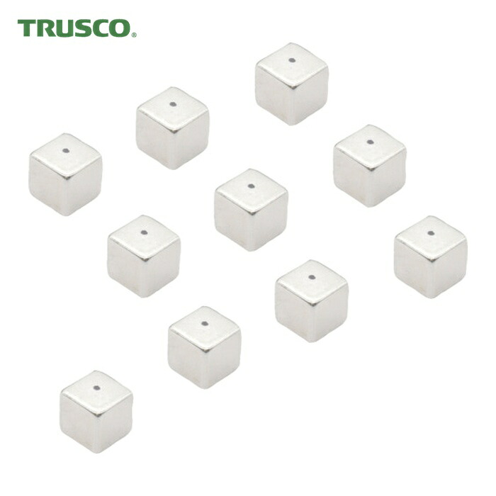 トラスコ TRUSCO まとめ買い ネオジム磁石 角形 10mmX10mmX10mm 10個入 (1袋) TN10-10K-10P