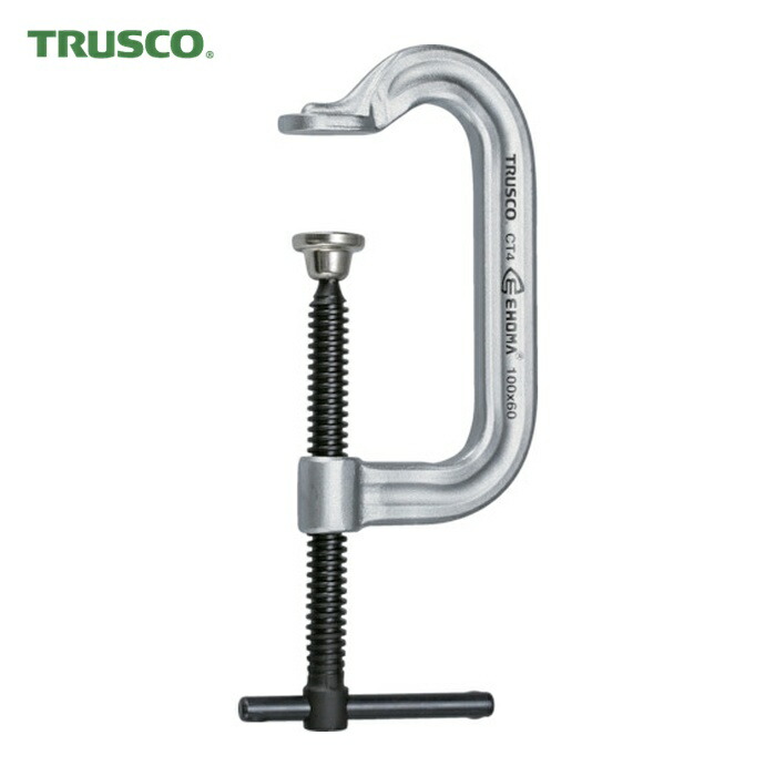 TRUSCO シャコ万力 口開150mmアゴ深さ75mm (1丁) TC-150S