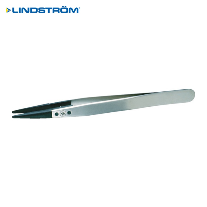 リンドストローム TL249CFRSA 静電気対策取り換え式ピンセット 全長130×幅10mm 直型 (1本)