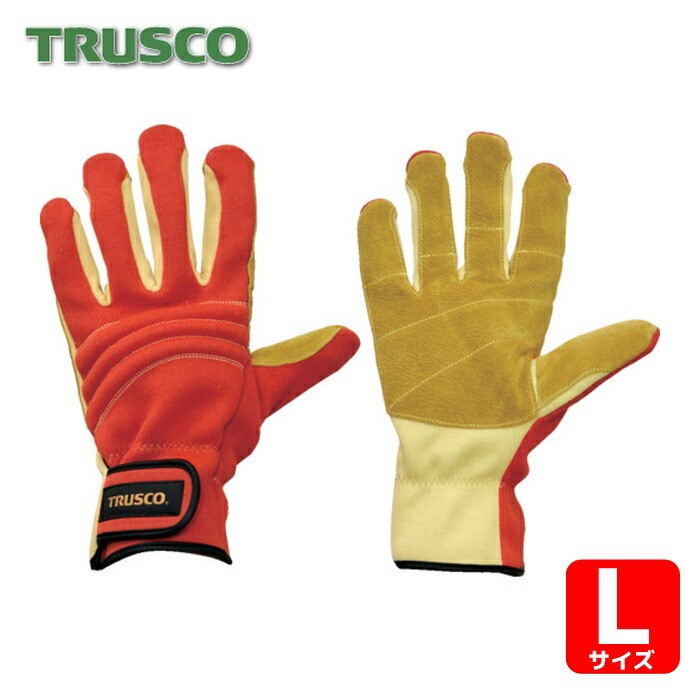 トラスコ TRUSCO 耐切創手袋 防災レスキュー仕様L オレンジ (1双) TRF120A-L-OR 4,766円