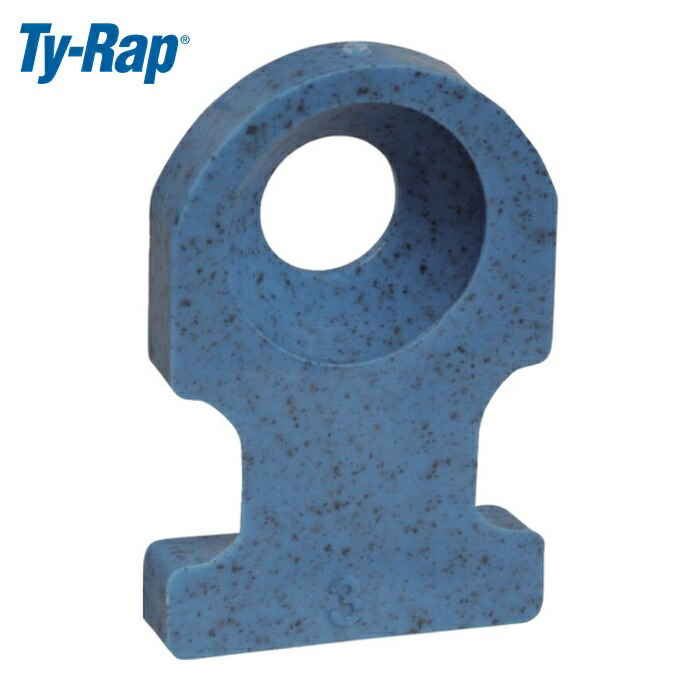 TY-Rap ABB TC102-NDT ミニマウントベース 平板タイプ 金属検知器対応ナイロン 明青色 タイ幅最大4.8mm 1000 個入 (1袋)