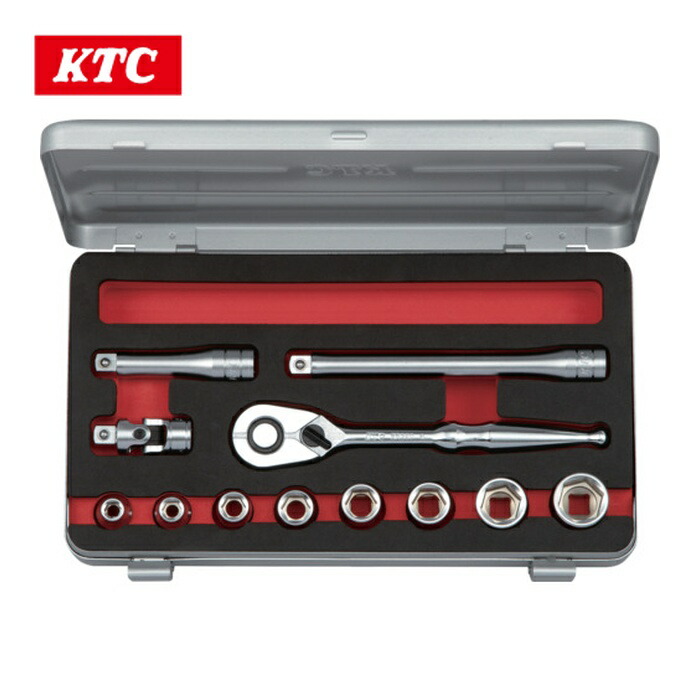 KTC 京都機械工具 結核症312A 9.5sq.ソケット書き割り(六角)[12点] (1S)