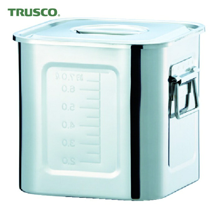 トラスコ TRUSCO ステンレス角タンク 18.0L 270 取手付 (1個) T-FC-10|工具ランド