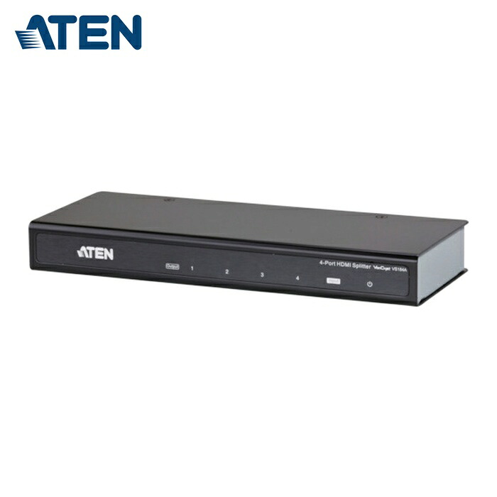 ATEN VS184A ビデオ分配器 HDMI / 1入力 / 4出力 / 4K対応 (1台)