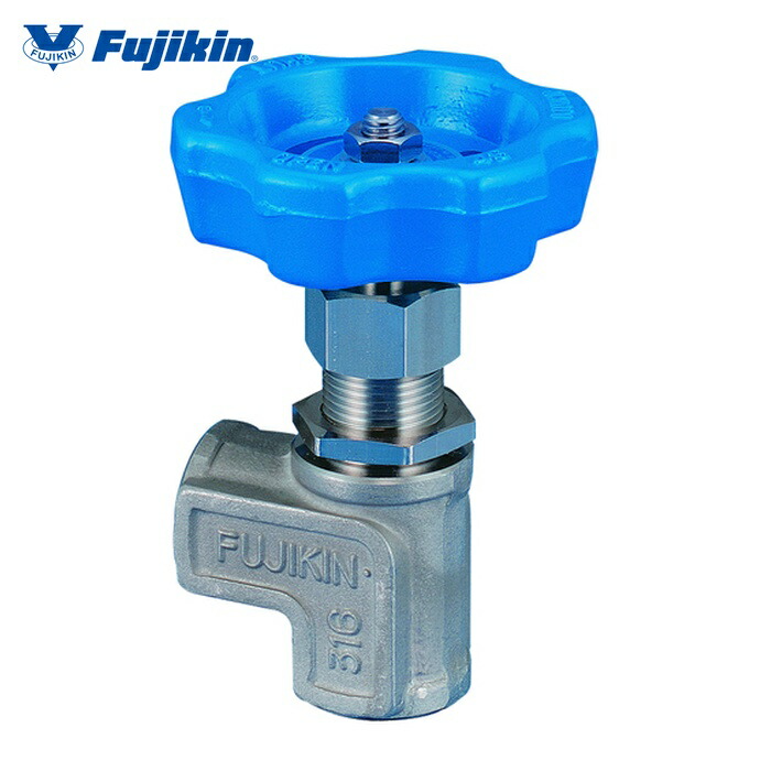 フジキン Fujikin US-33PC-R ステンレス鋼製ニードルストップバルブ(アングル形) (1台)