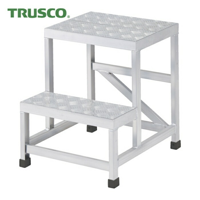トラスコ TRUSCO アルミ製溶接一体構造型作業台 二段縞板タイプ(完成品) W500×D600×H600 (1台) WTDBC2-5660 27,229円