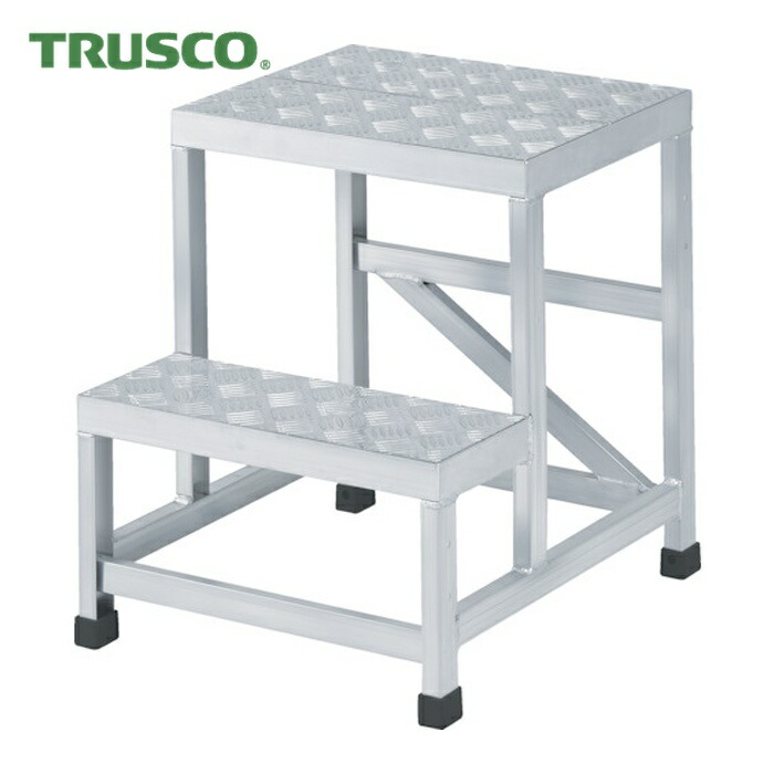 トラスコ TRUSCO アルミ製溶接一体構造型作業台 二段縞板タイプ(完成品) W500×D600×H500 (1台) WTDBC2-5650 27,915円