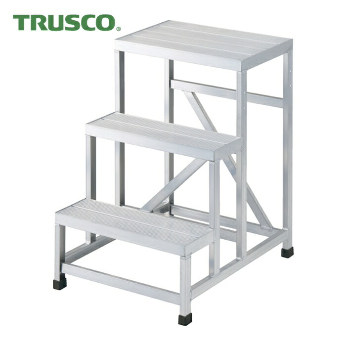 トラスコ TRUSCO アルミ製溶接一体構造型作業台 三段(完成品) W600×D800×H750 (1台) WTDB3-6875