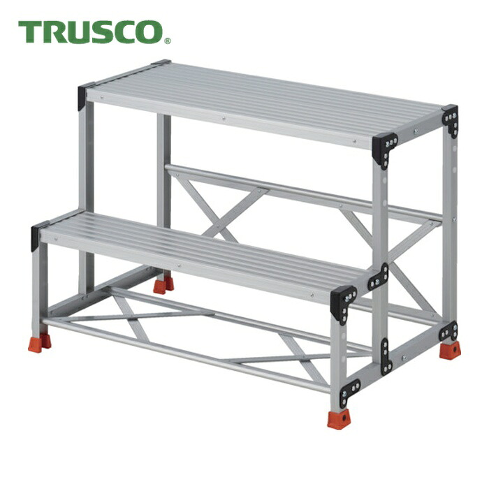 トラスコ TRUSCO 御役目用踏台 2段  足取り奥ぶかさ200 高さ0.70m 天板1000X400 (1台) TSF-2107