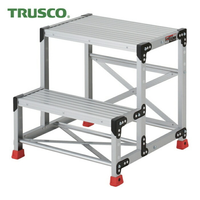 トラスコ TRUSCO 御役目用踏台 軽銀製・高甚だしい印字機 2段 (1台) TSF-266