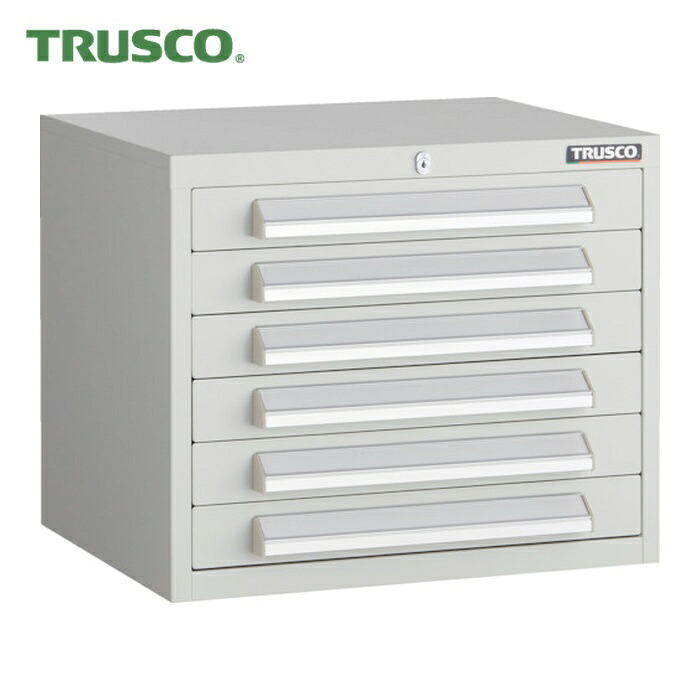 トラスコ TRUSCO WLVR型収納家具 500X412XH420 抽き出し6段 白いこと色 (1台) WLVR-421-W