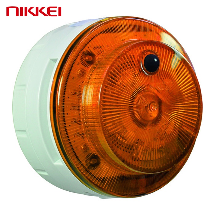 日惠製造所 NIKKEI VK10M-B04JY-ST LED回転させる注意報機 ニコUFOmyubo 乾電池式 人感感知器 黄 鉄道車両忠告の言葉 (1台) 火災警報器・ガス警報器-日用品雑貨・文房具・手芸