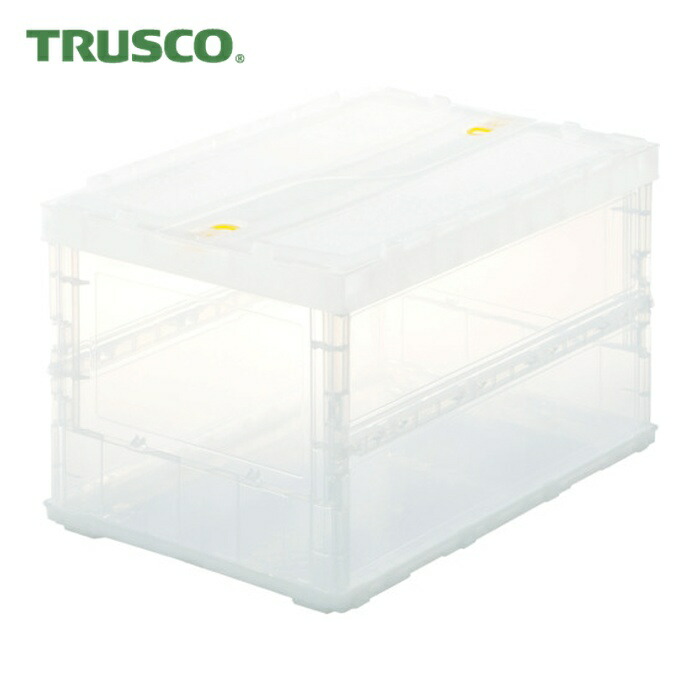 楽天市場】トラスコ TRUSCO オリコン 折りたたみコンテナ50L 透明 (1個