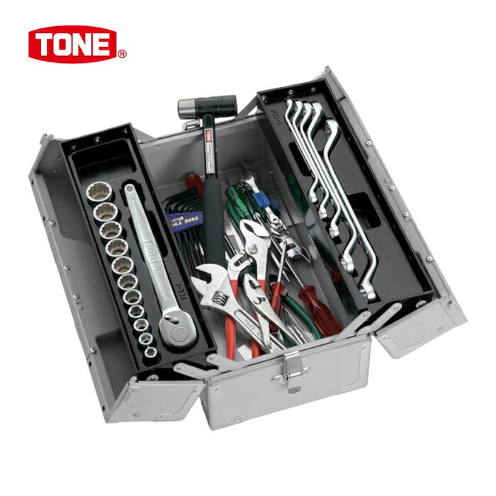 TONE トネ TSS460SV 整備用工具セット TSS460ツールセット シルバー 間口433×奥行220×高さ195mm (1S) 27,108円