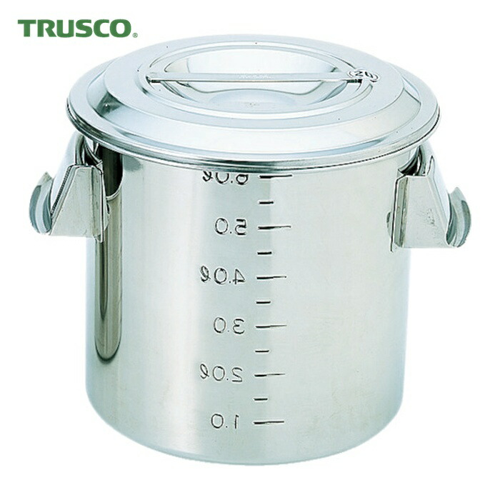トラスコ TRUSCO ステンレスポット蓋付 360x360 36L 手付 (1個) TSH-4636 17,407円