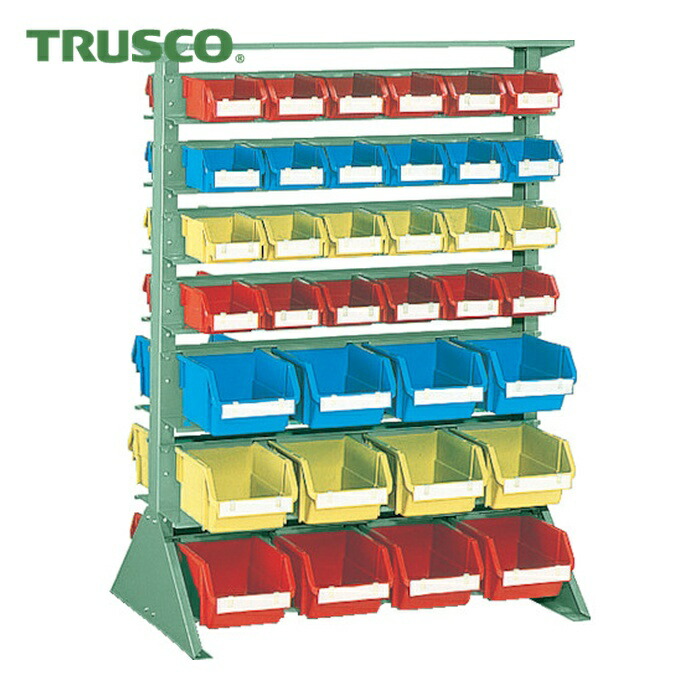トラスコ TRUSCO 両面重量コンテナラック H1265 T2X48 T5X24 (1台) U-1234W