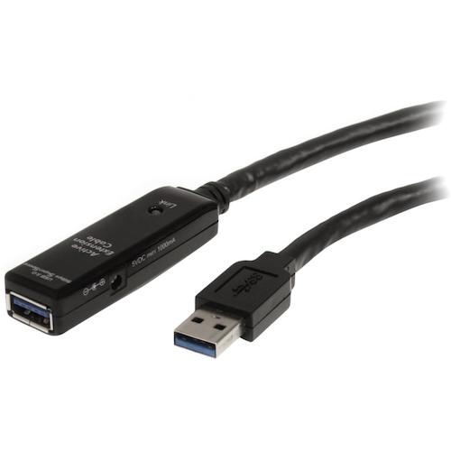 StarTech USB3AAEXT10M USBケーブル/A-A/10m/USB 3.0/アクティブ延長/オス・メス/BK (1箱)