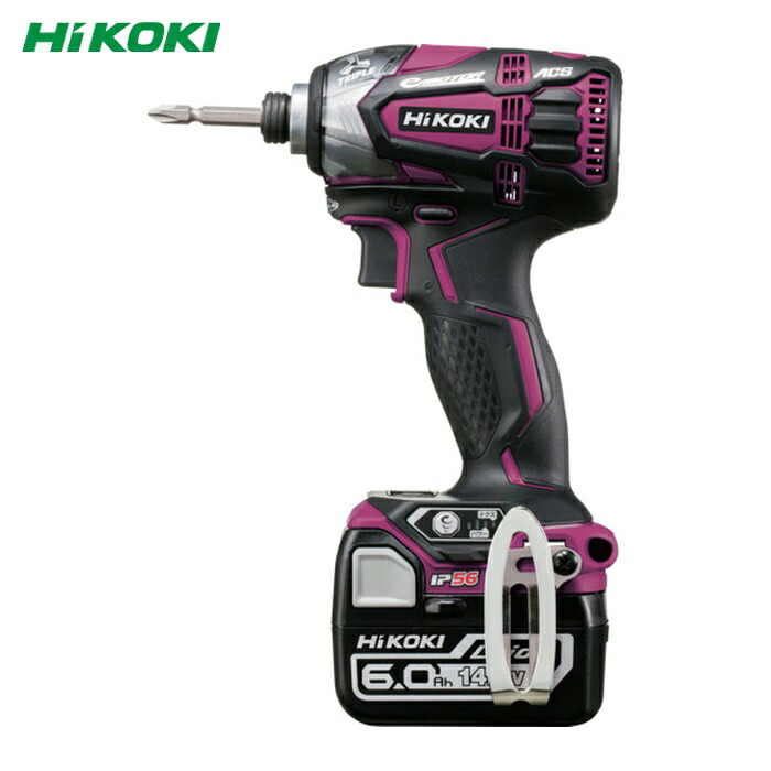 HiKOKI ハイコーキ WH14DDL2-2LYPK-R 14.4Vコードレスインパクトドライバ 6.0Ah レッド (1台)