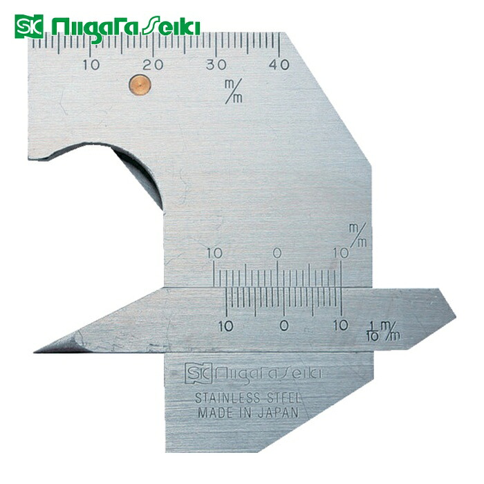 SK 新潟精機 WG-2 溶接ゲージ(脚長/余盛/すみ肉のど厚/開先角度/伝達ルートあき場所/アンダーとり捨てる) (1個)