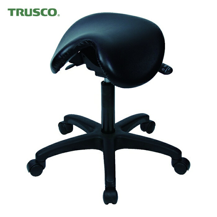 トラスコ TRUSCO 作業用チェア サドル型 角度調整機能付 Φ570XH570-760 (1脚) WCS-570