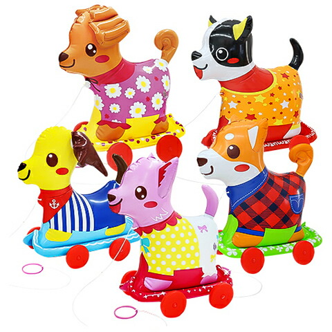 楽天市場 500円 おさんぽコロコロ わんわんズ 1箱 5個入 風船 犬 おもちゃ まとめ買い トキワ商事 ミカミオンラインショップ