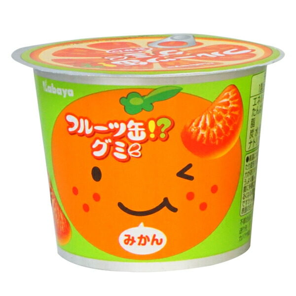 楽天市場 100円 50gフルーツ缶グミ 1箱12個入 カバヤ食品 お菓子 グミ みかん ミカン ミカミオンラインショップ