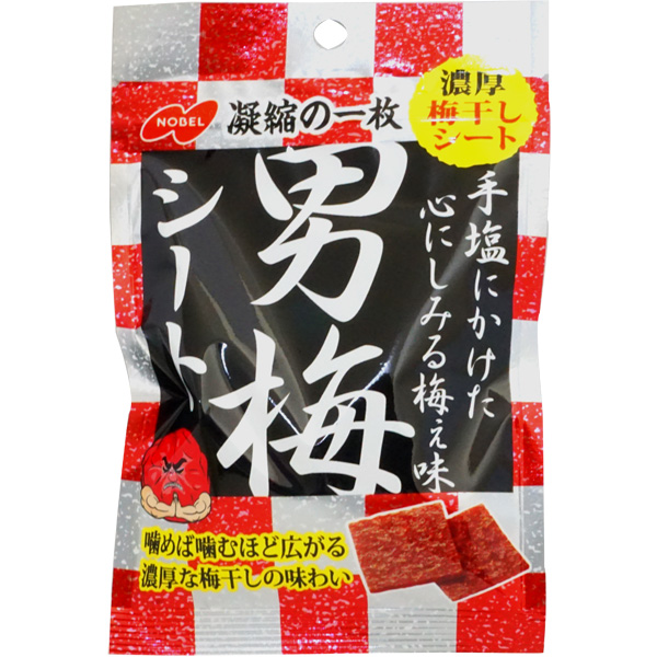 楽天市場 190円 男梅シート 1箱 6個入 ノーベル製菓 男梅 シート 梅 梅干し お菓子 濃厚 まとめ買い ミカミオンラインショップ